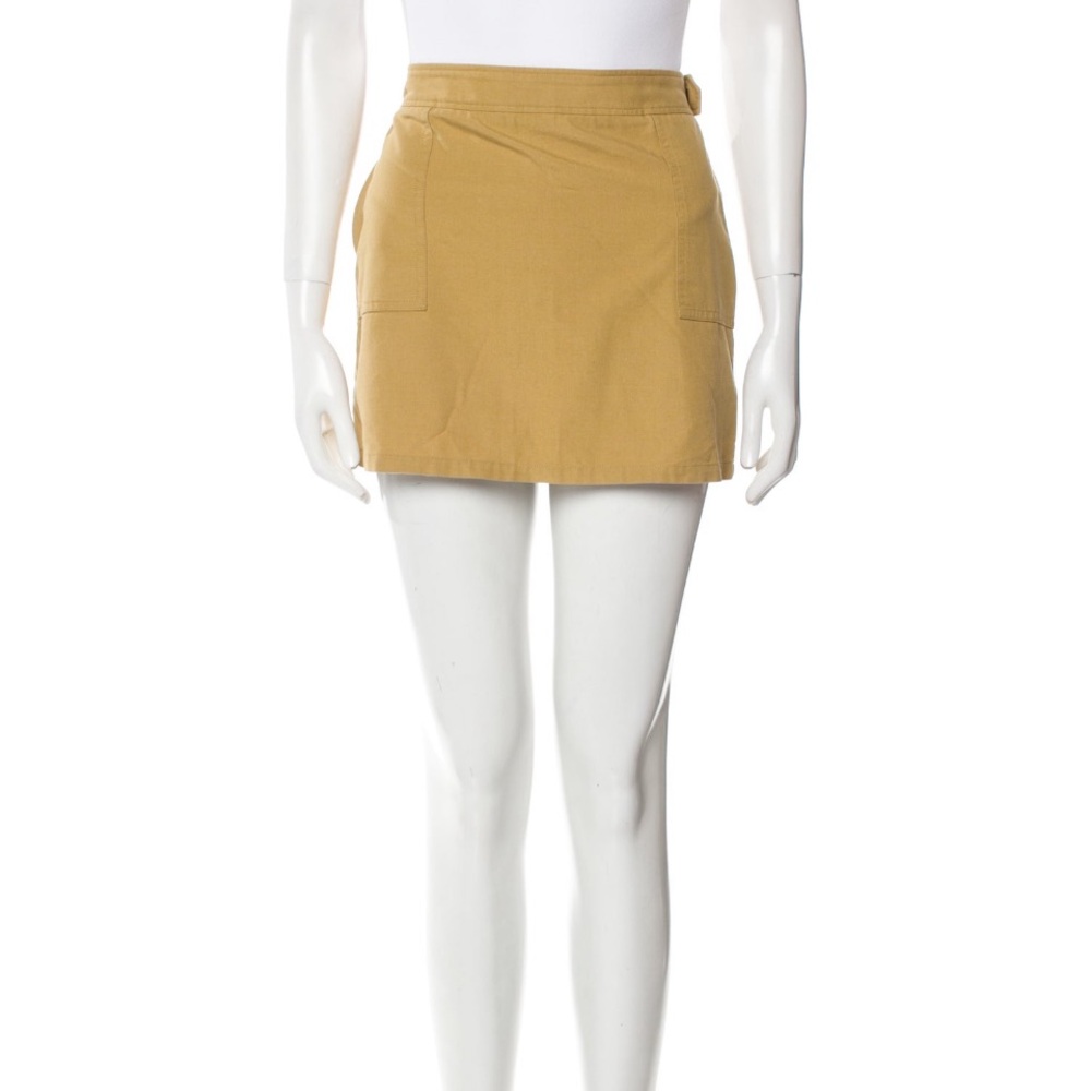 NWOT A.P.C. Mustard/ Tan Mini Skirt, size Small - Picture 3 of 6